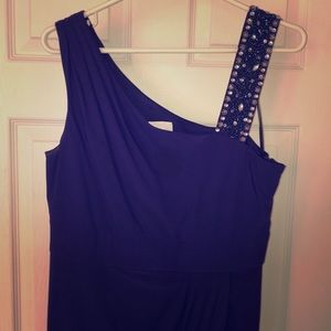 Purple midi dress